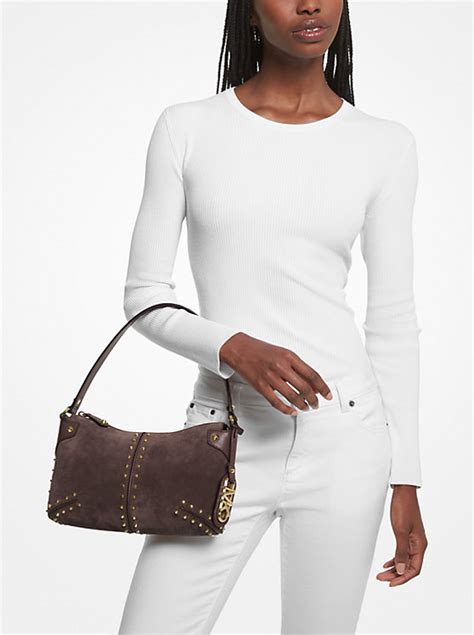 michael kors astor large shoulder hobo bag|michael kors handbags with studs.